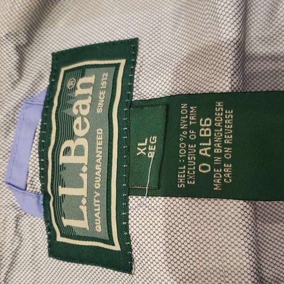 LL Bean Women's Jacket Windbreaker Zip Up Nylon Lilac Size XL Reg O ALB6 - Picture 8 of 16